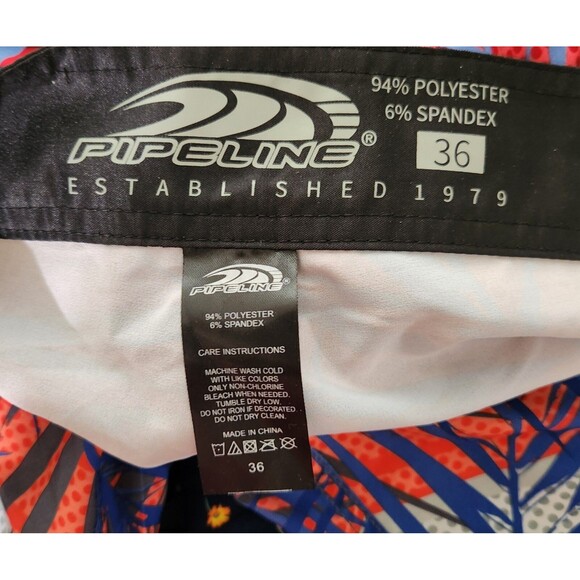 Pipeline Board Shorts Men's Size 36 Surf Swim Stretch Tropical Ocean Unlined NWT - Picture 5 of 13